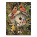 Ricki&Aposs Rugs 28 x 36 in. Giordanos Birdhouse Inside & Outside Cedar Wall Art RI890026